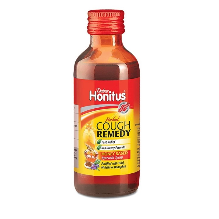 Dabur Honitus Herbal Cough Remedy, Fast Relief Non-Drowsy Formula