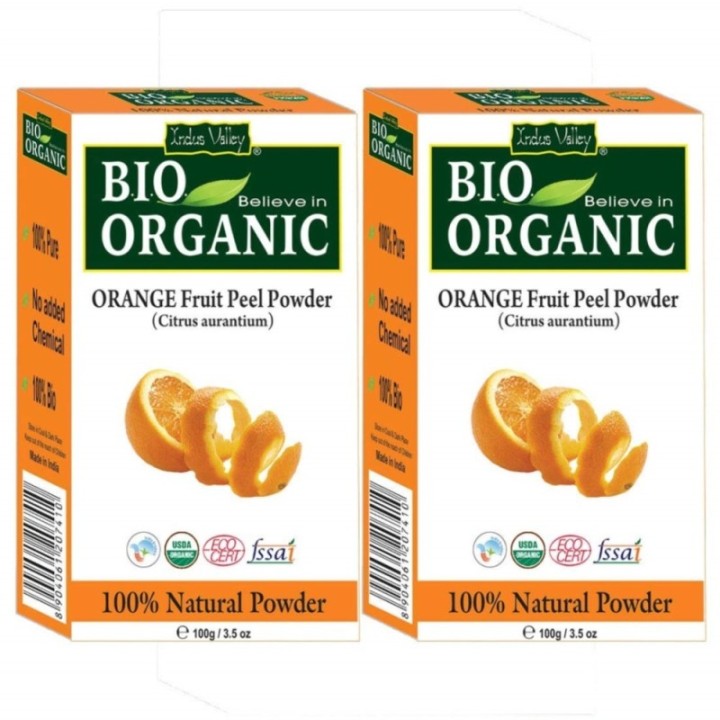 Indus Valley Bio Organic Orange Fruit Peel Powder (Citrus Aurantium)