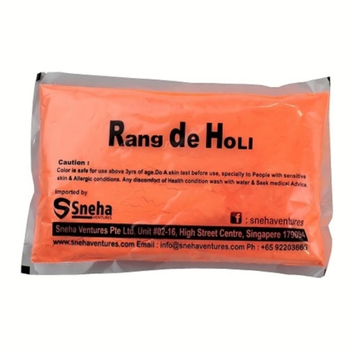 Satvik Rang De Holi (Orange) Gulal of Color ( Each), Cosmetic Grade