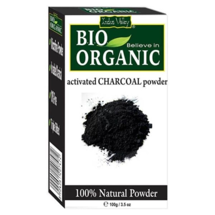 Indus Valley Bio Organic Activated Wood Charcoal Powder 100g
