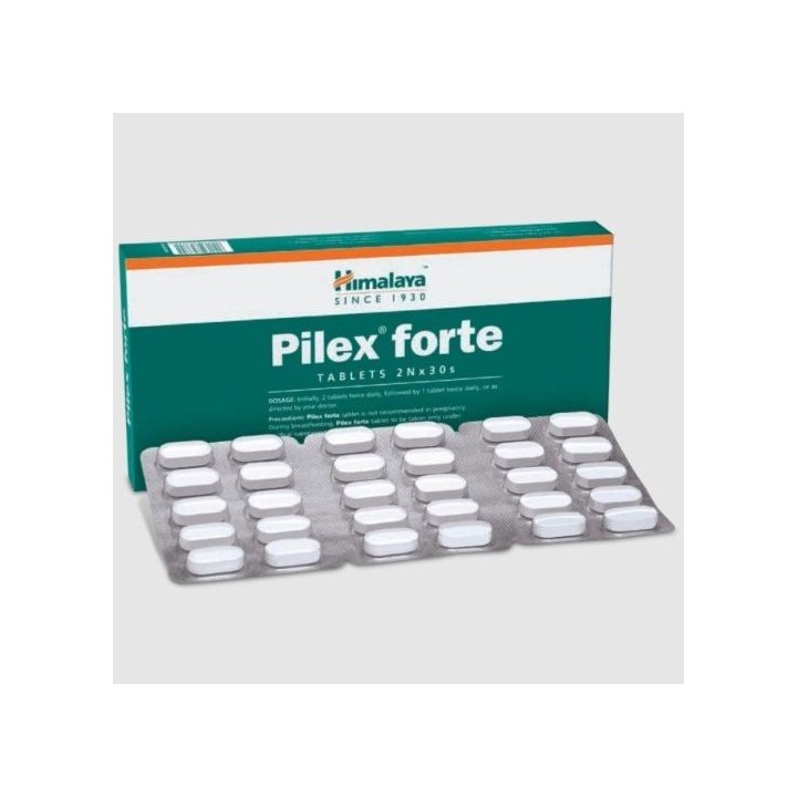 Himalaya Pilex Forte Tablets (2 Strips, 60 Tablets)