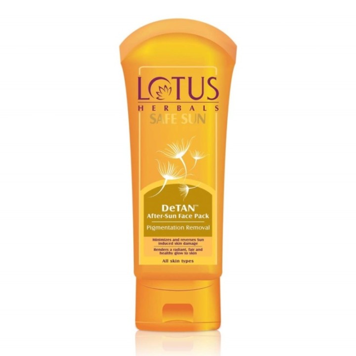 Lotus Herbals Safe Sun Detan After Sun Face Pack, Removes