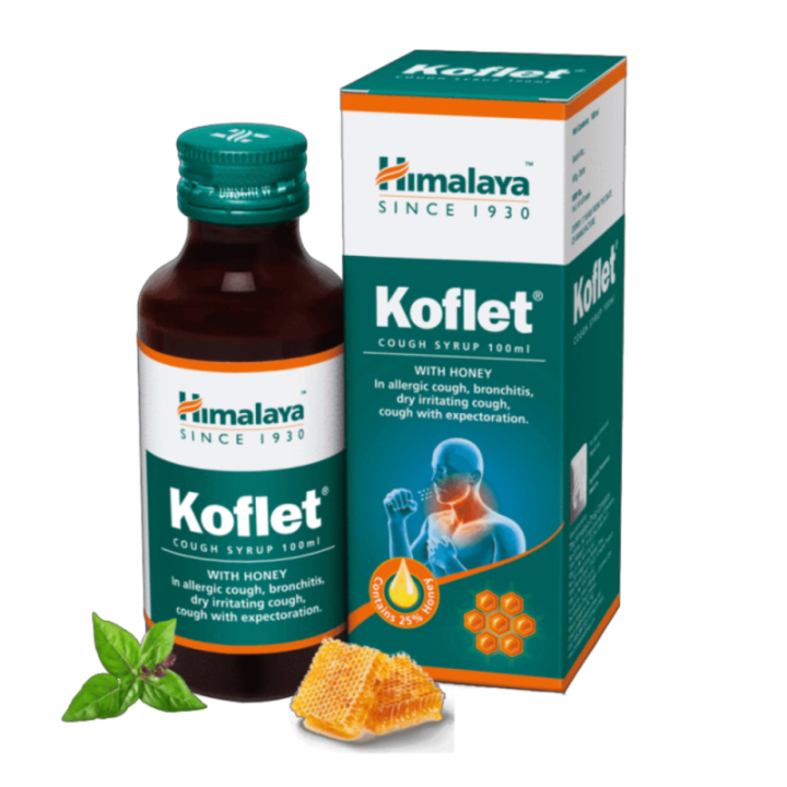 Himalaya Koflet Cough Syrup, with Honey for Dry Irritating Cough