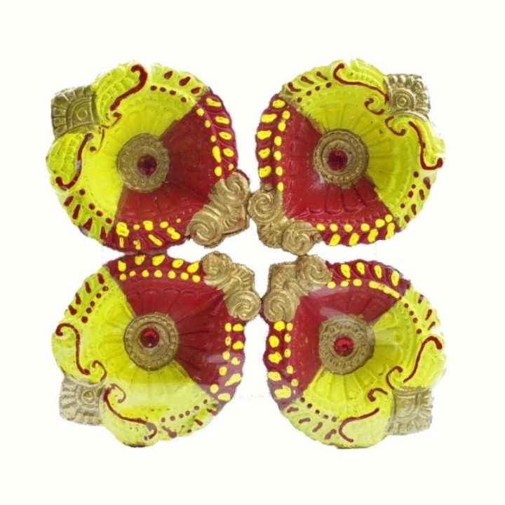 Colorful Clay Diyas for Deepavali, Diwali Diya, Divali Diya,deepavali