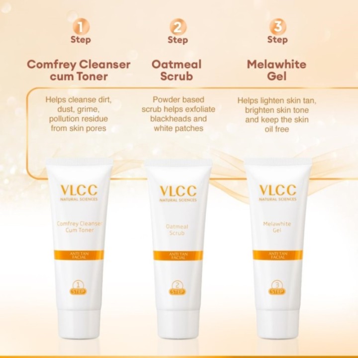Vlcc Anti Tan Facial Kit, Fades Tan & Soften Sun Exposed Skin 60 G