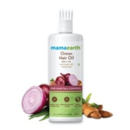 Mamaearth Onion Hair Oil with Onion Oil & Redensyl for Hair Fall