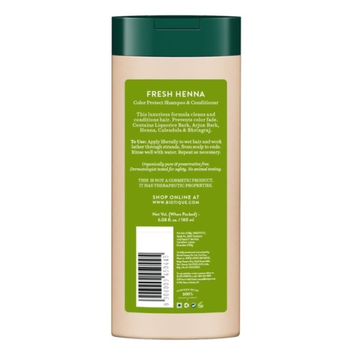 Biotique Fresh Henna Color Protect Shampoo & Conditioner 180ml