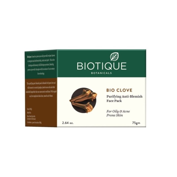Biotique Bio Clove Purifying Anti Blemish Face Pack, for Oily & Acne