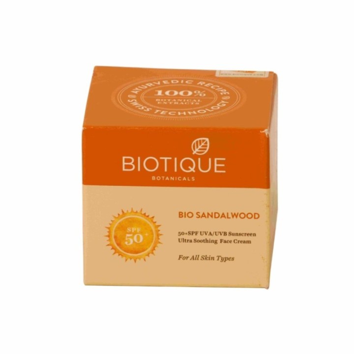 Biotique Bio Sandalwood 50+ SPF Uva, Uvb Sunscreen - Ultra Soothing