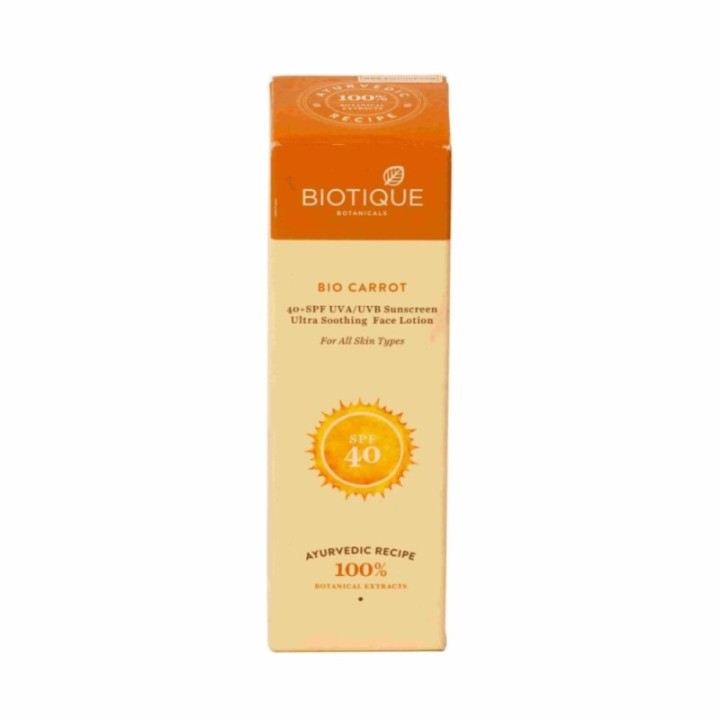 Biotique Bio Carrot 40+ SPF Uva, Uvb Sunscreen - Ultra Soothing Face