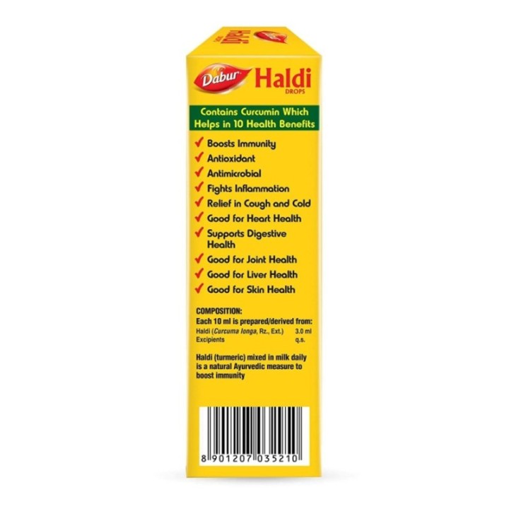 Dabur Haldi Drops, +, 100% Ayurvedic Immunity Booster 10ml