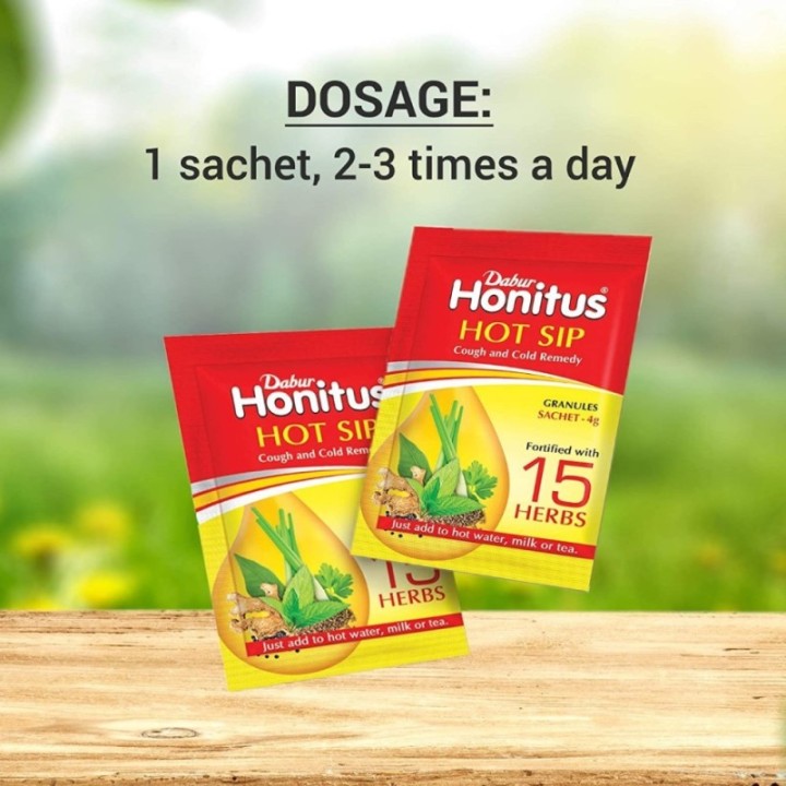 Dabur Honitus Hot Sip Ayurvedic Kaadha, (*Pack of 30 Sachets)