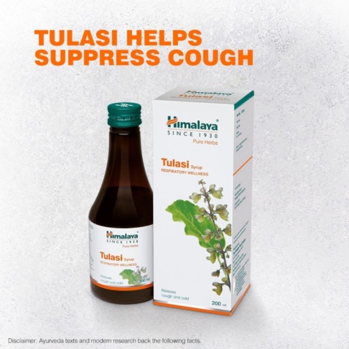 Himalaya Tulasi Syrup Respiratory Wellness, Relieves Cough & Cold