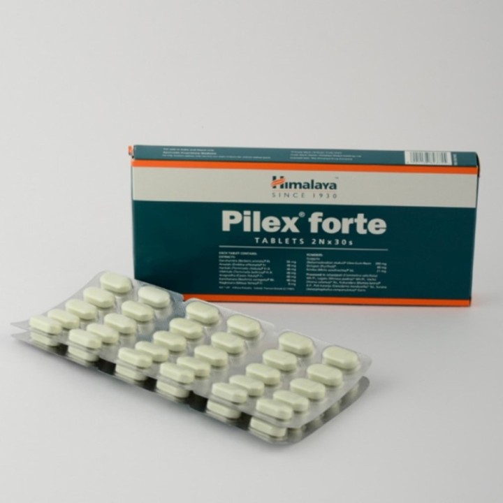 Himalaya Pilex Forte Tablets (Pack of 2 Strips, 30 Tablets in Each
