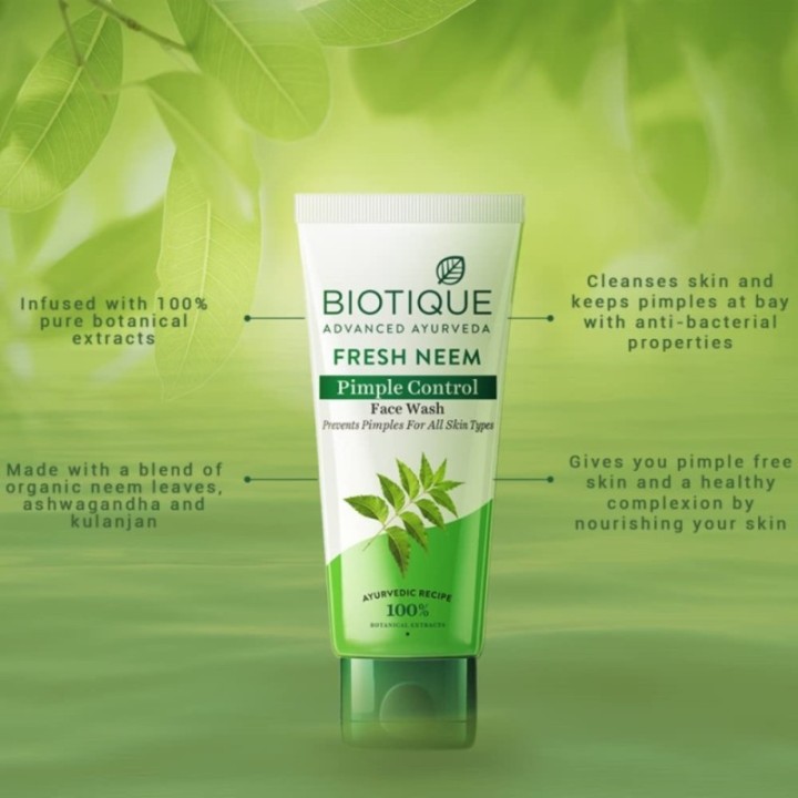 Biotique Fresh Neem Pimple Control Face Wash Ayurvedic