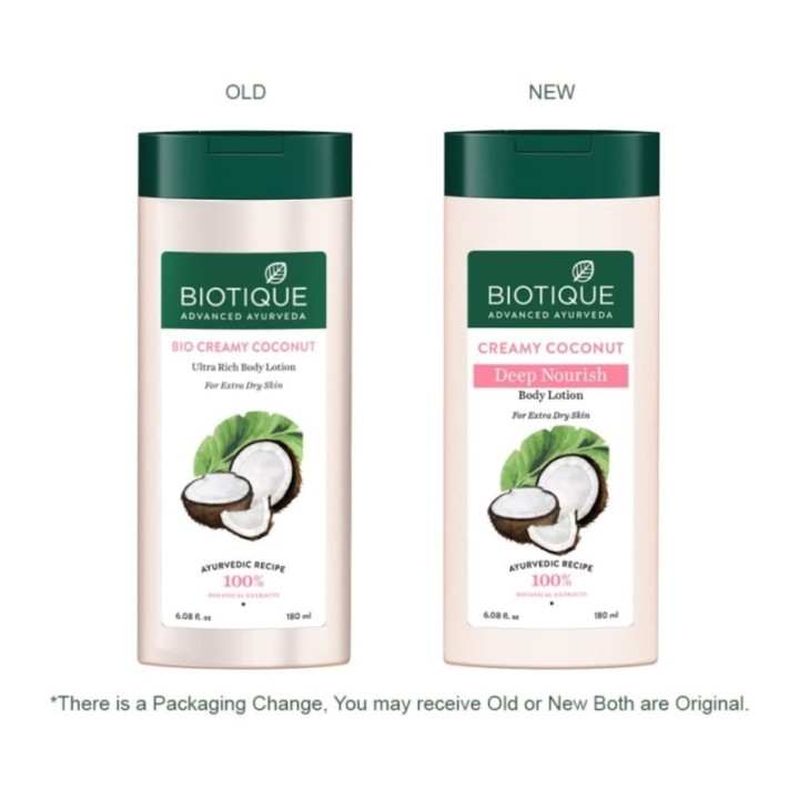 Biotique Creamy Coconut Deep Nourish Body Lotion for Extra Dry Skin