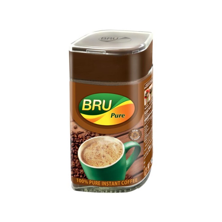 Bru Pure 100% Pure Rich Instant Coffee Powder (100g)