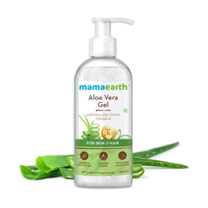Mamaearth Aloe Vera Gel with Pure Aloe Vera & Vitamin E, for Skin