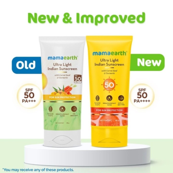 Mamaearth Ultra Light Indian Sunscreen with Carrot Seed & Turmeric