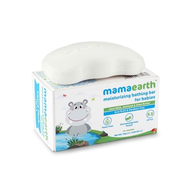 Mamaearth Moisturizing Bathing Bar for Babies, Pack of 2 ( Each)