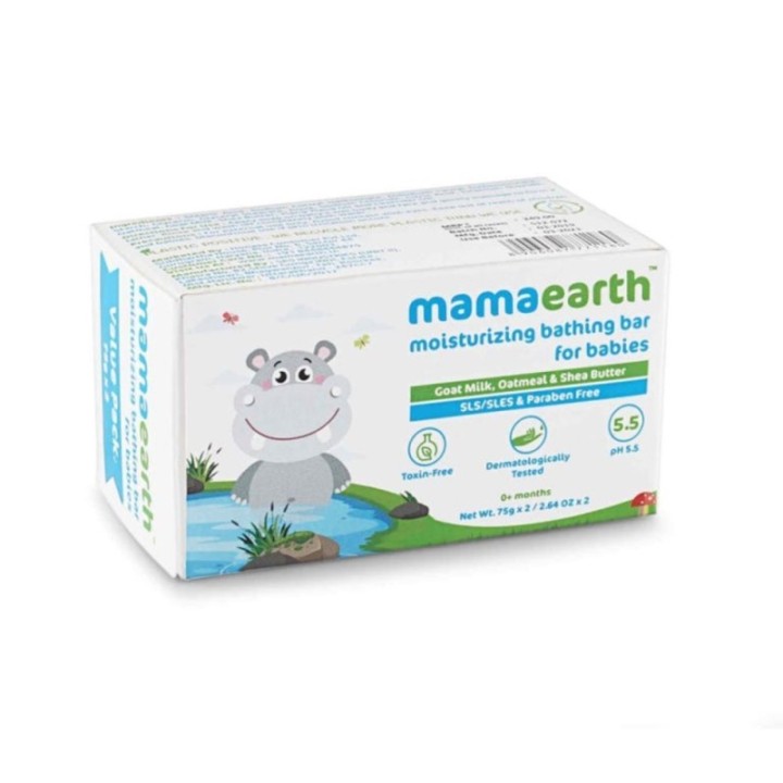 Mamaearth Moisturizing Bathing Bar for Babies, Pack of 2 ( Each)