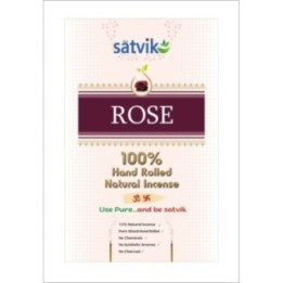 Satvik Rose Incense Sticks (Agarbatti for Prayer), Pack
