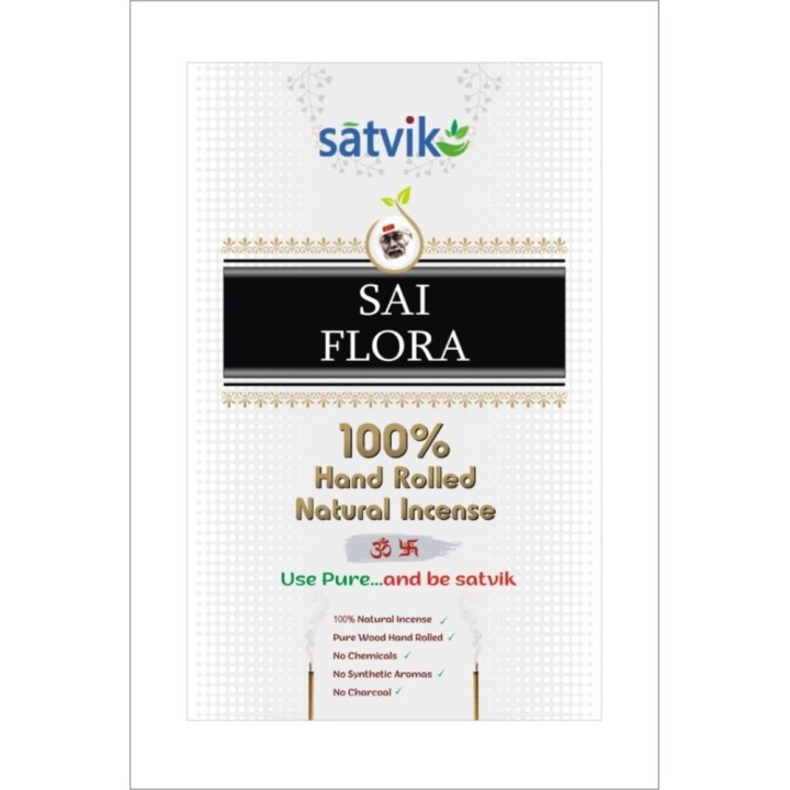 Satvik Sai Flora Incense Sticks (Agarbatti for Prayer), Pack