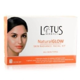 Lotus Herbals Natural Glow Skin Radiance Facial Kit, for All Skin