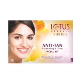 Lotus Herbals Safe Sun Anti Tan Whitening & Glow Facial Kit, for All