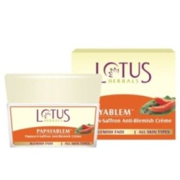 Lotus Herbals Papayablem Papaya-N-Saffron Anti Blemish Creme, for All