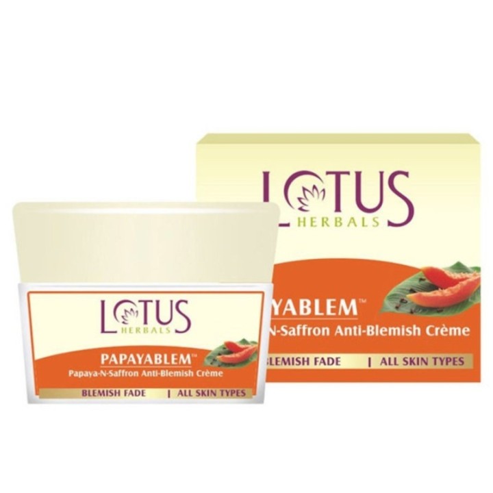 Lotus Herbals Papayablem Papaya-N-Saffron Anti Blemish Creme, for All