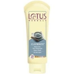 Lotus Herbals Claywhite Black Clay Skin Whitening Face Pack, for All