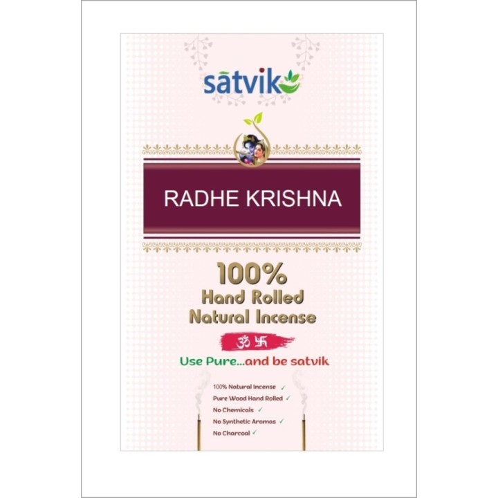 Satvik Radhe Krishna Incense Sticks (Agarbatti for Prayer), Pack