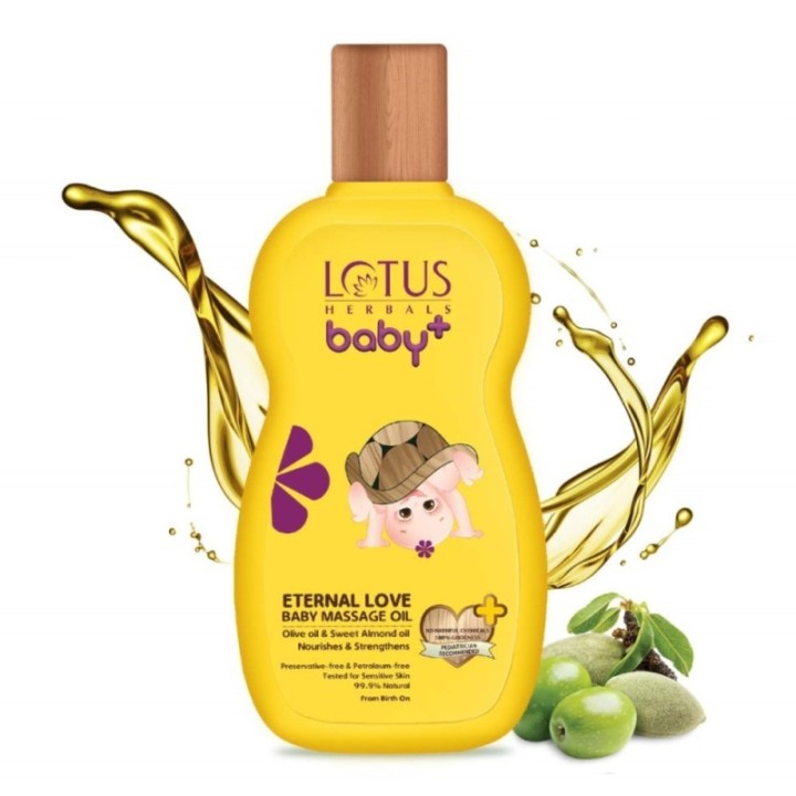 Lotus Herbals Baby+ Eternal Love Baby Massage Oil - Olive Oil & Sweet