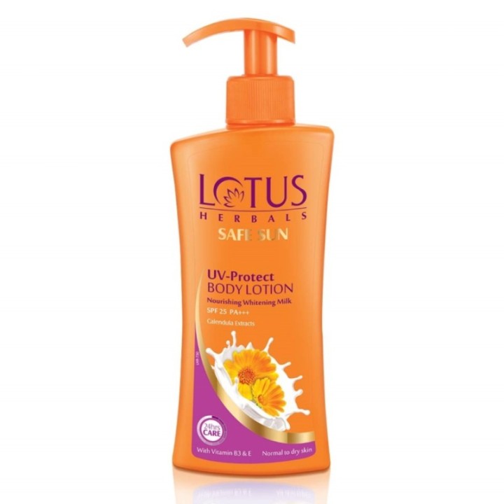 Lotus Herbals Safe Sun UV Protect Body Lotion, Nourishing Whitening