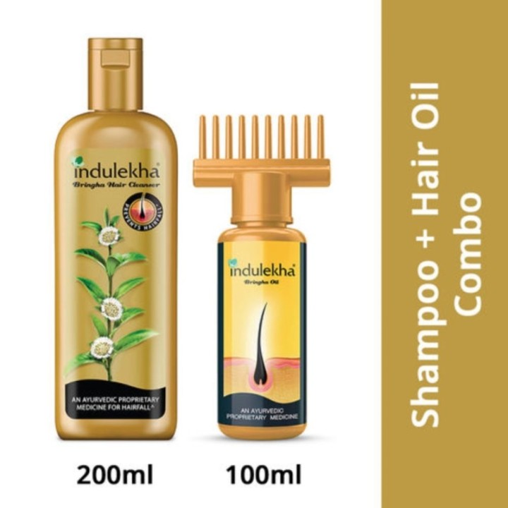 Indulekha Combo Pack of Bringha Oil & Bringha Hair Cleanser