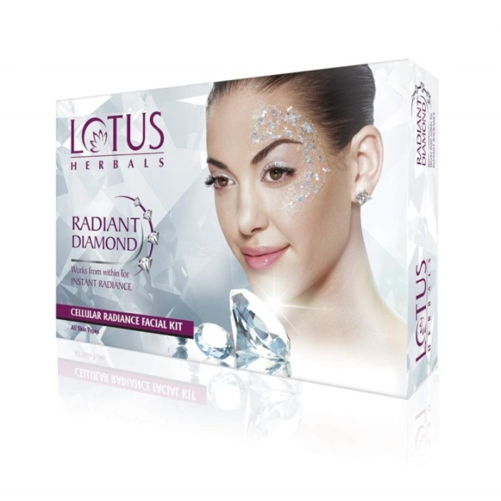 Lotus Herbals Radiant Diamond Cellular Radiance Facial Kit, for All