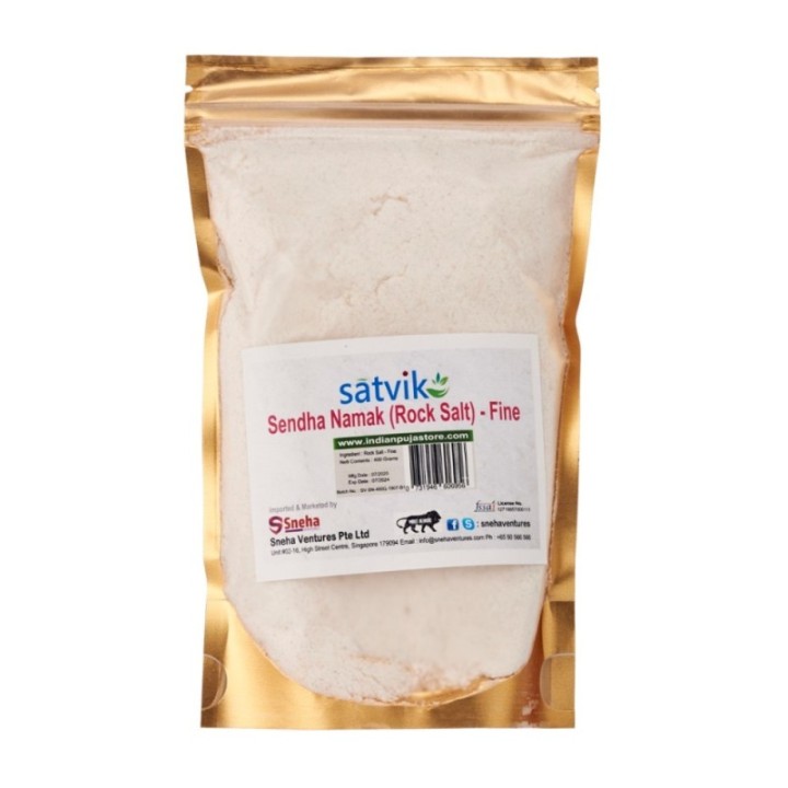 Satvik Sendha Fine Grain Namak (Fine Rock Salt) 5X Used for Cooking