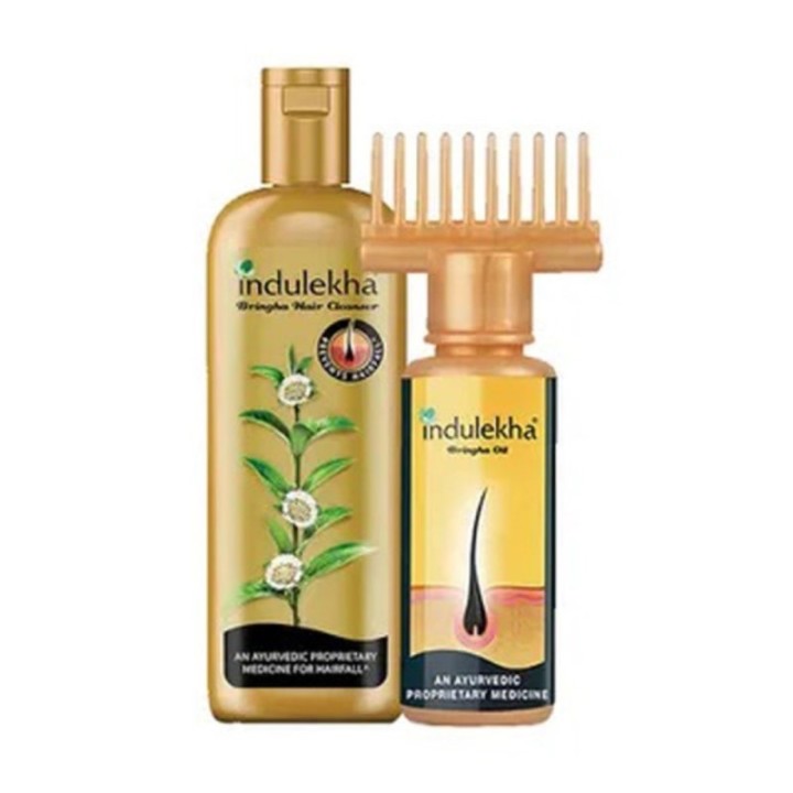 Indulekha Combo Pack of Bringha Oil & Bringha Hair Cleanser