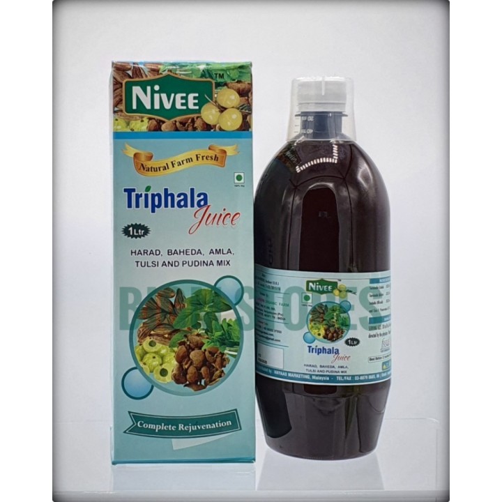 Nivee Triphala Juice, with Harad, Baheda, Amla, Tulsi & Pudina Mix
