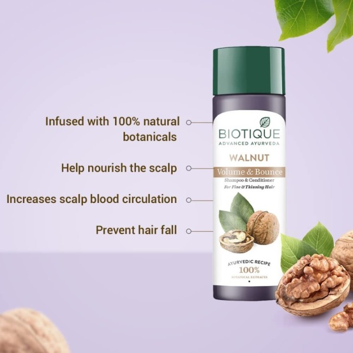 Biotique Walnut Volume Shampoo & Cond 190ml