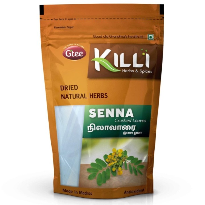 Killi Herbs & Spices Senna Crushed Leaves Powder / Nilavarai / Sonamukhi (100g)