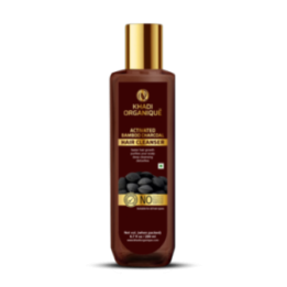 Khadi Organique Activated Bamboo Charcoal Hair Cleanser, for Faster