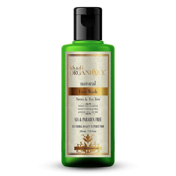 Khadi Organique Natural Face Wash Neem & Tea Tree 210ml