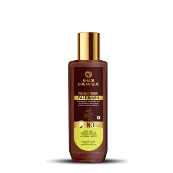 Khadi Organique Fenugreek Face Wash, Anti Ageing & for Glowing Skin