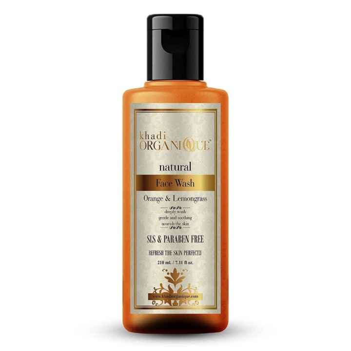 Khadi Organique Natural Orange & Lemongrass Face Wash 210ml