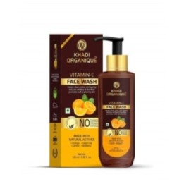 Khadi Organique Vitamin C Face Wash, Deeply Clean Pores, Anti Ageing