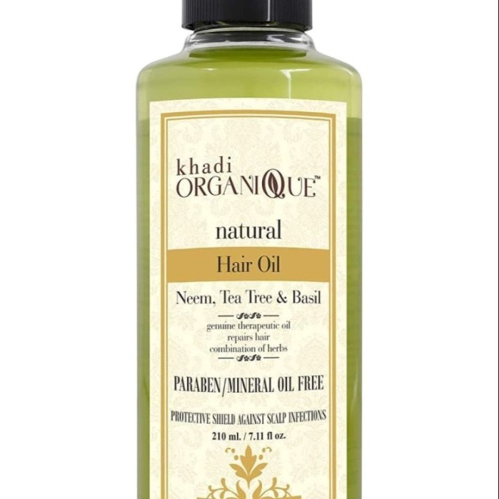 Khadi Organique Natural Neem, Tea Tree & Basil Hair Oil - Protective