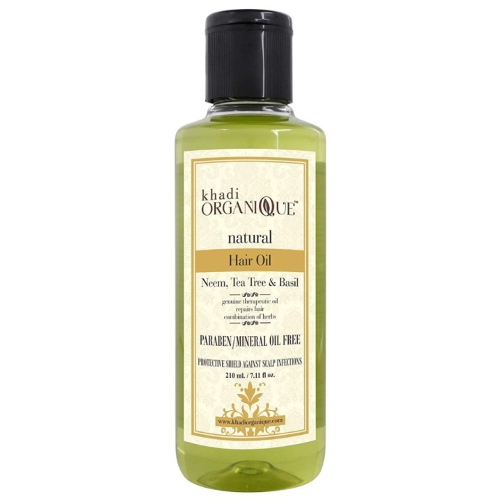 Khadi Organique Natural Neem, Tea Tree & Basil Hair Oil - Protective