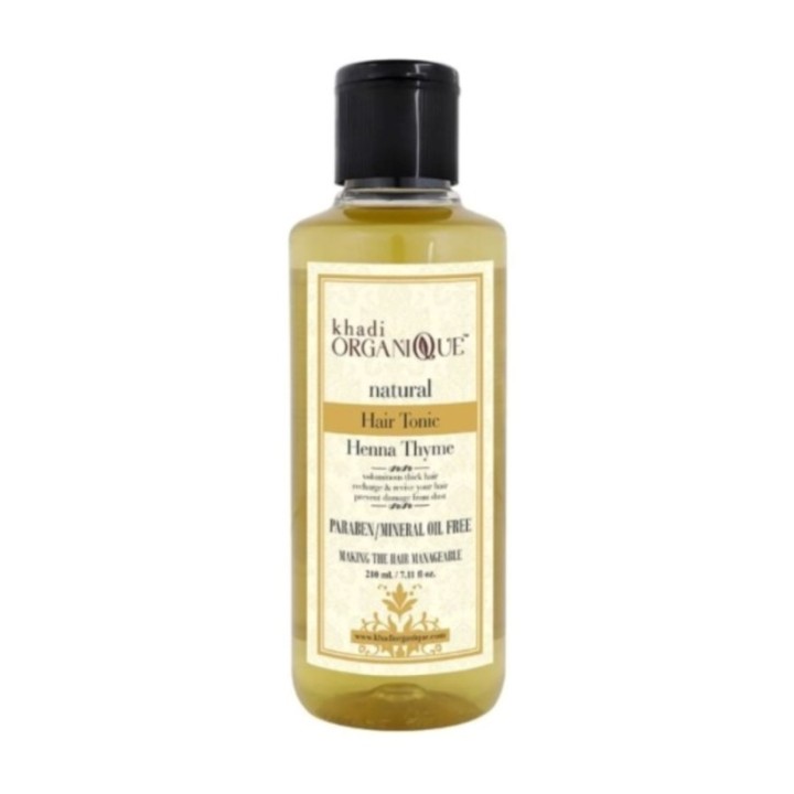 Khadi Organique Natural Henna Thyme Hair Tonic - Makes Hair